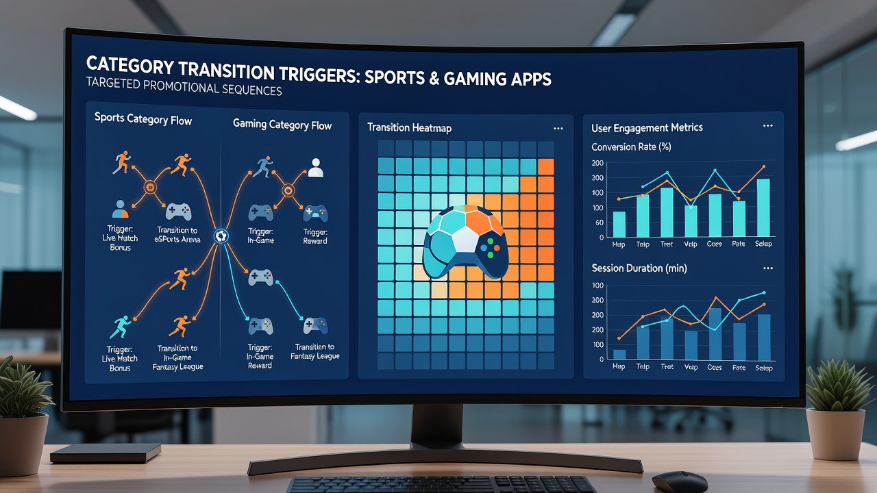 Dashboard view of a hybrid sports and casino betting app showing promotional banners that prompt users to switch categories