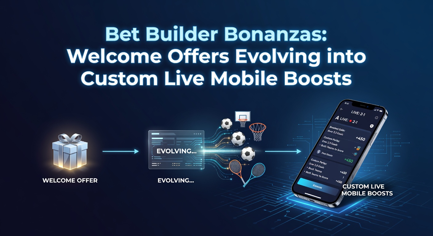 Mobile screen displaying a customized bet builder with live odds boosting a soccer match welcome offer