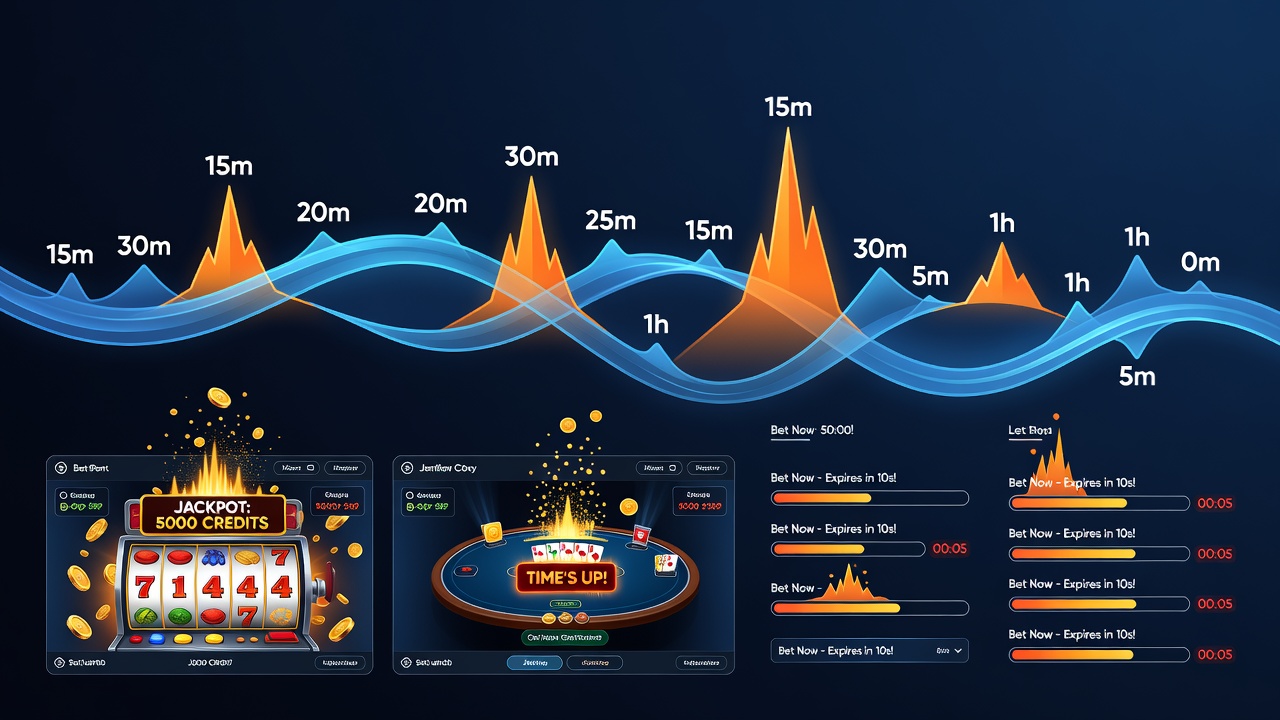 Graph showing activity spikes aligned with bonus expiration dates in gambling interfaces