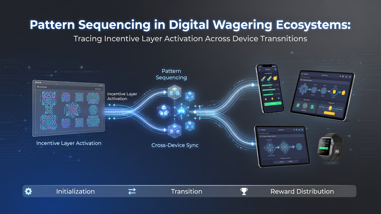 Diagram showing incentive layer activation patterns across mobile and desktop devices in wagering platforms