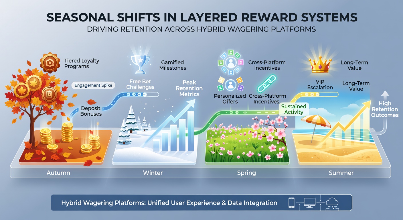 Retention trends visualized across hybrid wagering platforms with seasonal reward layers